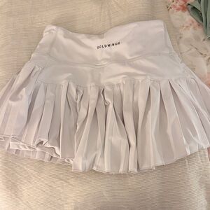 Stylish White Pleated Skirt